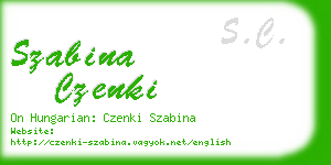 szabina czenki business card